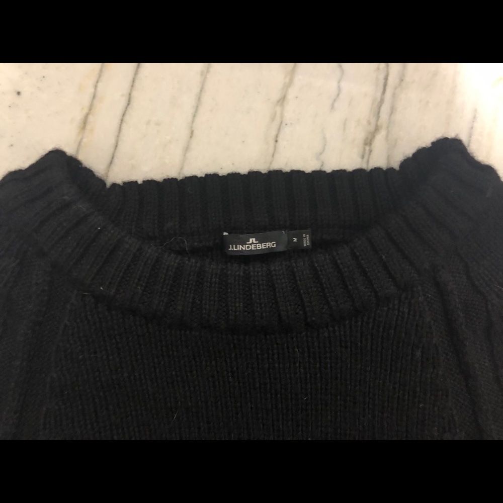 J. Lindeberg 100% Wool Black Sweater Dress